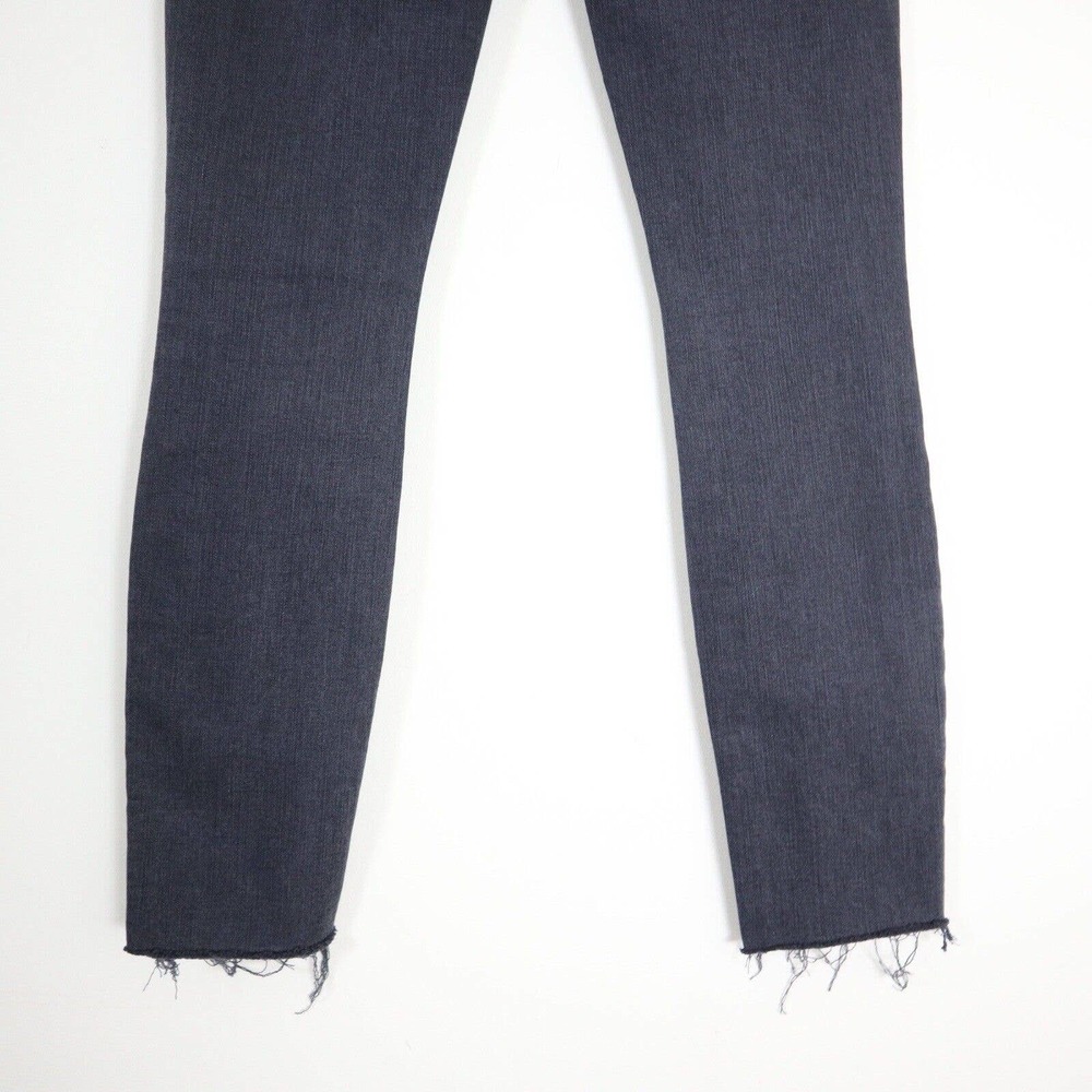 MOTHER Size 23 High Waisted Looker Ankle Fray Jeans Lighting Up Lanterns Black - Picture 9 of 11